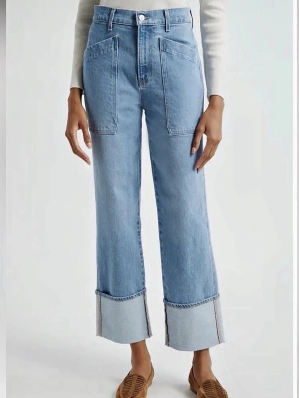 Veronica Beard Dylan Straight-Leg Ankle Jeans Size 30 Blue